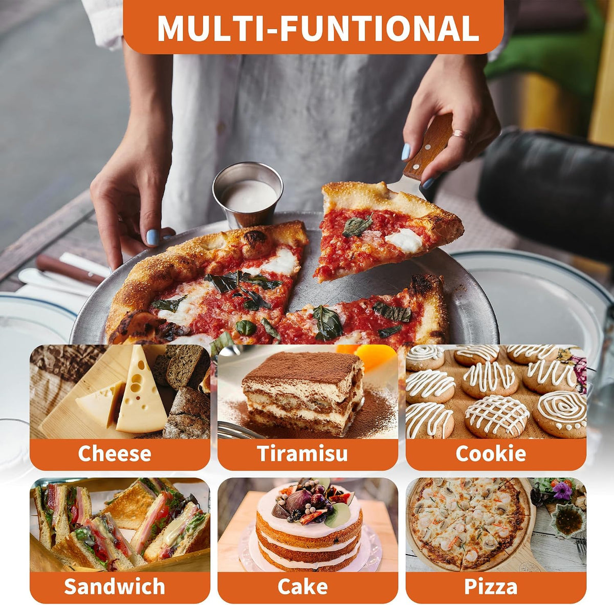 20 Pack Pizza Server Spatula, 10.2 x 2.4 Inches