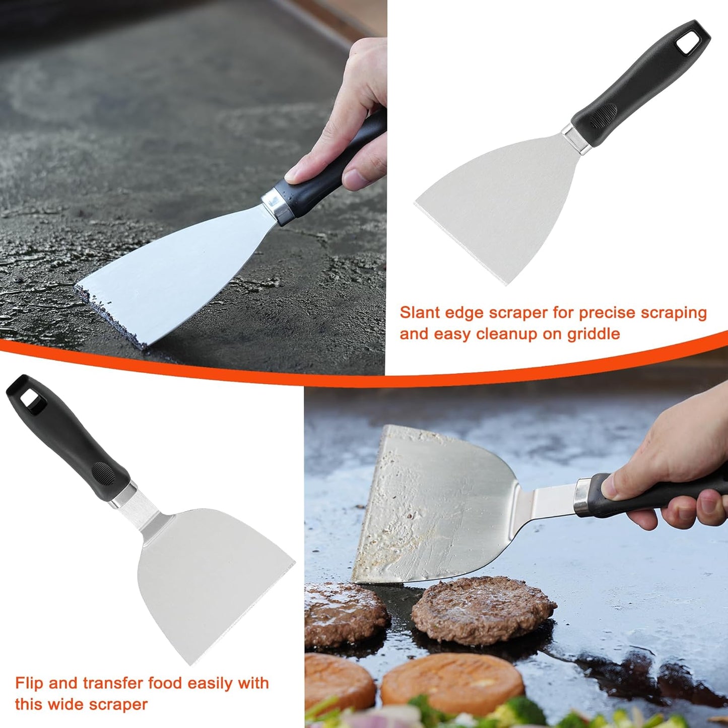 DY DECENT FAMILY 40PCS Griddle Accessories Kit, Flat Top Grill Accessories Set for Outdoor Barbecue. Griddle Accessories Set with Basting Cover, Spatula, Scraper, Burger Press, Tongs, Cleaning Kit