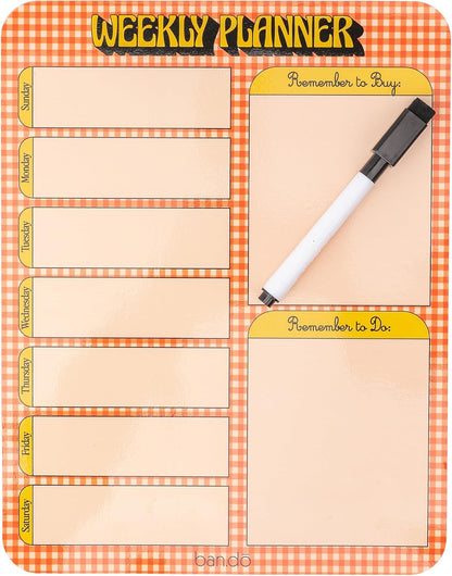 ban.do Dry Erase Board to Do List, Magnetic Weekly Planner, Cute Whiteboard Calendar for Fridge, Task Manager