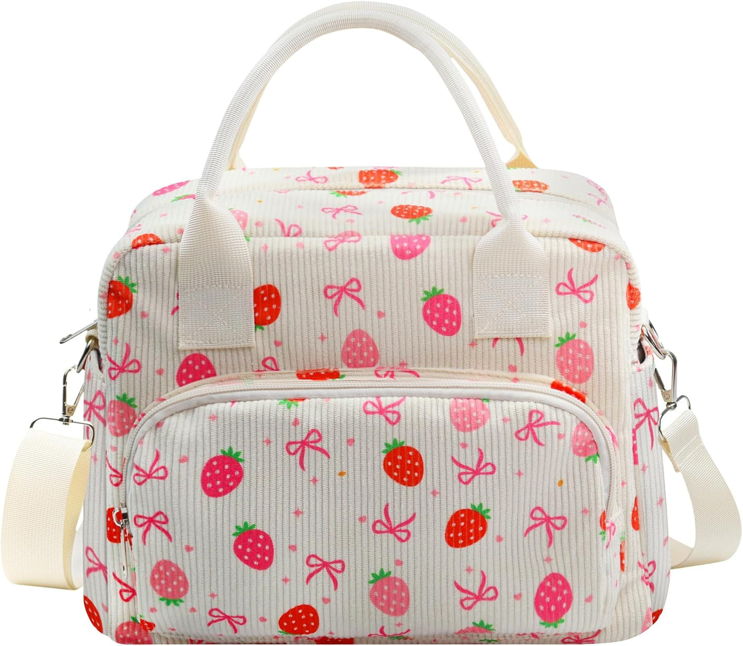RLGPBON Insulated Lunch Bag Teen Girls, Preppy Lunch Box Large Insulated Lunch Bag Reusable Lunch Tote Bag, Preppy LunchBag for Girls School Travel Picnic