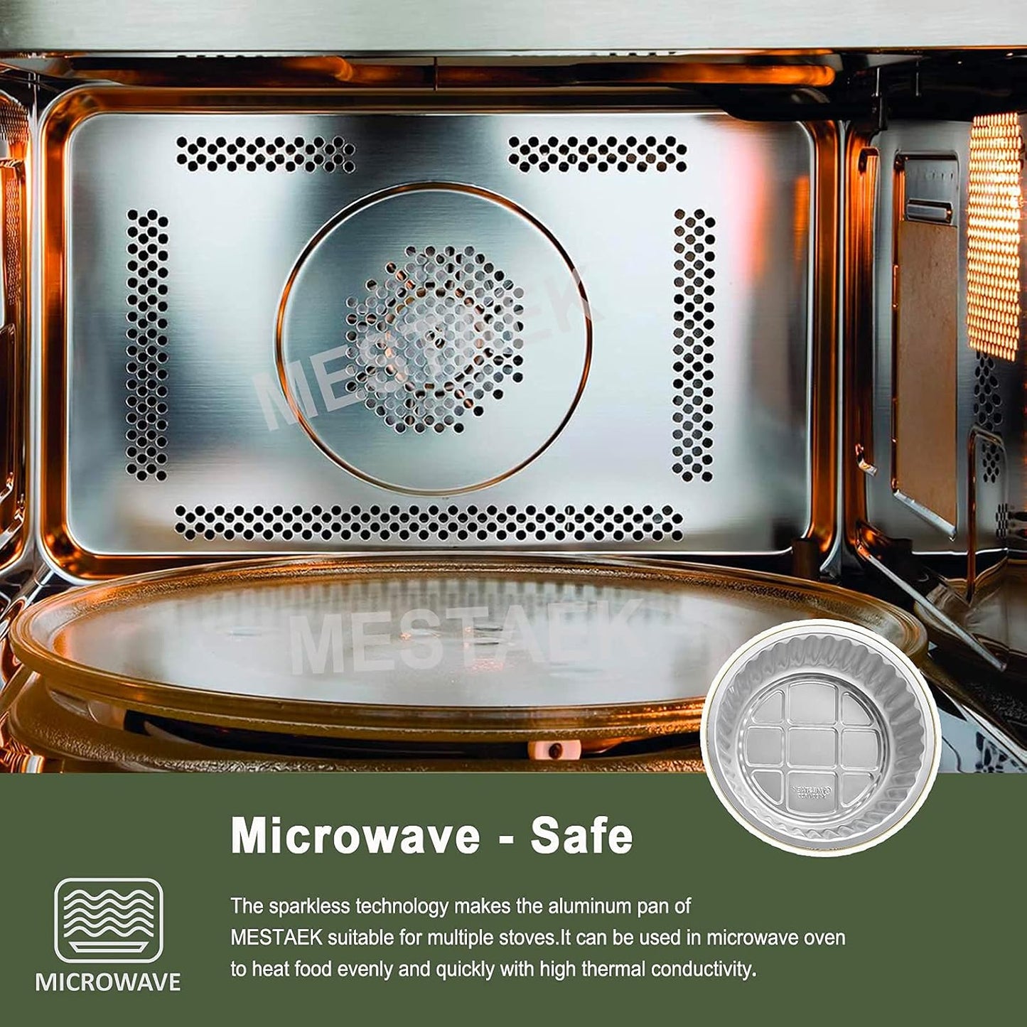 7.7" Round Aluminum Foil Containers with Lids (5 Pack) – Heavy Duty Disposable Takeout Pans for Meal Prep, Pasta, Casserole, Food Storage & Catering, 48oz