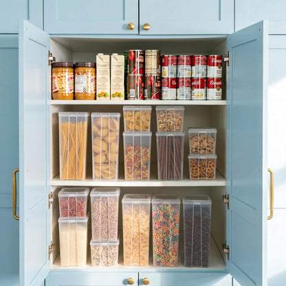 IRIS USA Vertical Storage Bins with Lids |Made in USA| Flip Top Containers for Organizing Pantry, Office, Craft, and Study Supplies - Small (10-Pack)