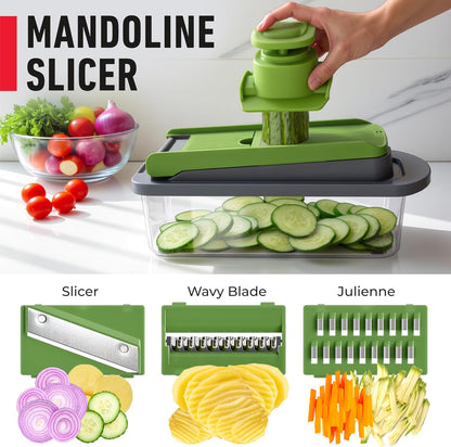 MUELLER HOME Pro-Series 10-in-1 Stainless Steel Multi Vegetable Chopper