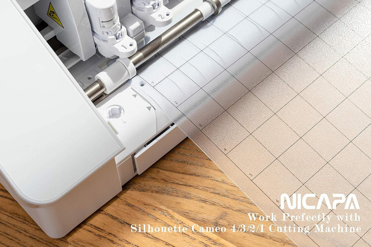 Cutting Mat for Silhouette Cameo 3/2/1 [Standard-Grip,12x24 inch 3pack] Adhesive&Sticky Non-Slip Flexible Square Gridded Cut Mats Replacement Accessories Set Matts Vinyl Craft Sewing Cloth …