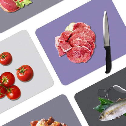 WK Flexible Plastic Cutting Boards for Kitchen, Cutting Board Mats Set of 5, Nonslip Cutting Board for Meat, Thin Cutting Sheets with Hole, Dishwasher Safe, BPA Free, 14.5x11.5"