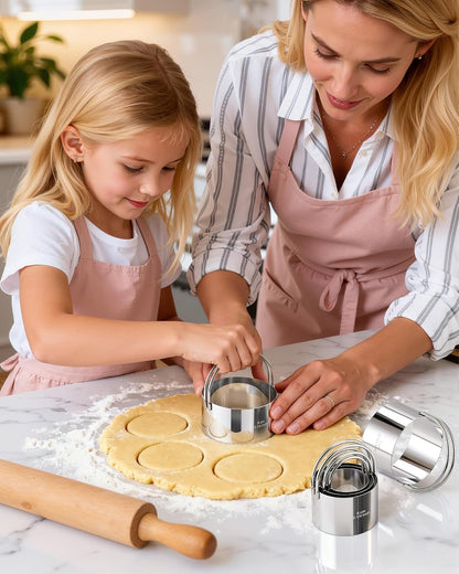 Biscuit Cutter Set with Handle, 5pcs Cookie Cutters