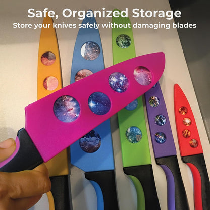 CHEF'S VISION Landscape BladeKeepers, 6 Color-Matched Knife Blade Covers