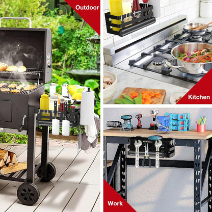 Griddle Caddy for Blackstone Griddles Accessories, Space Saving Grill Accessories Storage Caddy, BBQ Accessories Holder for Blackstone 28”-36” Grill with a Magnetic Tool Holder Paper Towel Holder