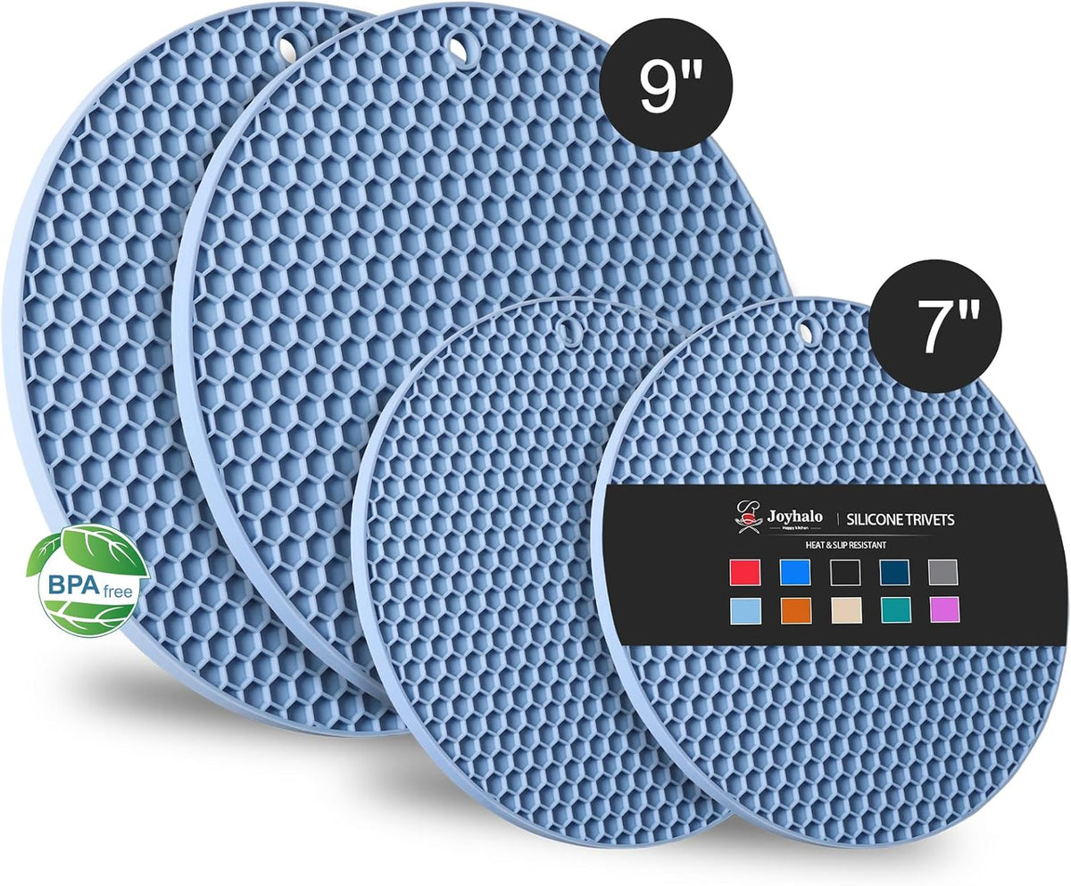Joyhalo 4 Pack Trivets for Hot Dishes