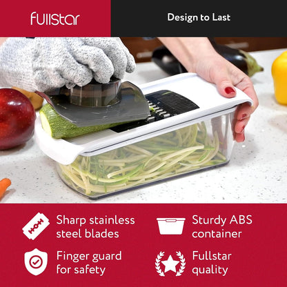 Fullstar Pro Mandoline Vegetable Slicer, 6-in-1 Kitchen Prep Tool