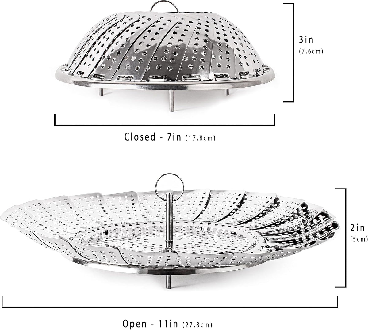 BergHOFF Stainless Steel Steamer Basket, Silver