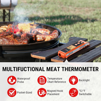 TempPro TempScan 2-in-1 Infrared Thermometer Gun with Meat Probe