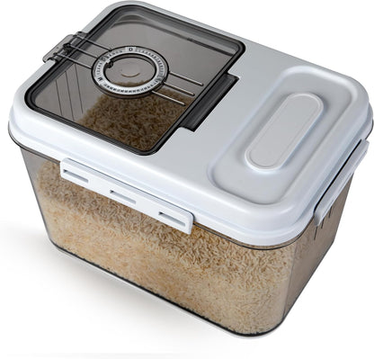 Chef's Path Extra Large Airtight Food Storage Containers with Lids, Pack of 2, 6.5L, 220Oz, Airtight Kitchen and Pantry Bulk Canisters for Flour, Sugar, Rice, and Baking Supplies - Transparent