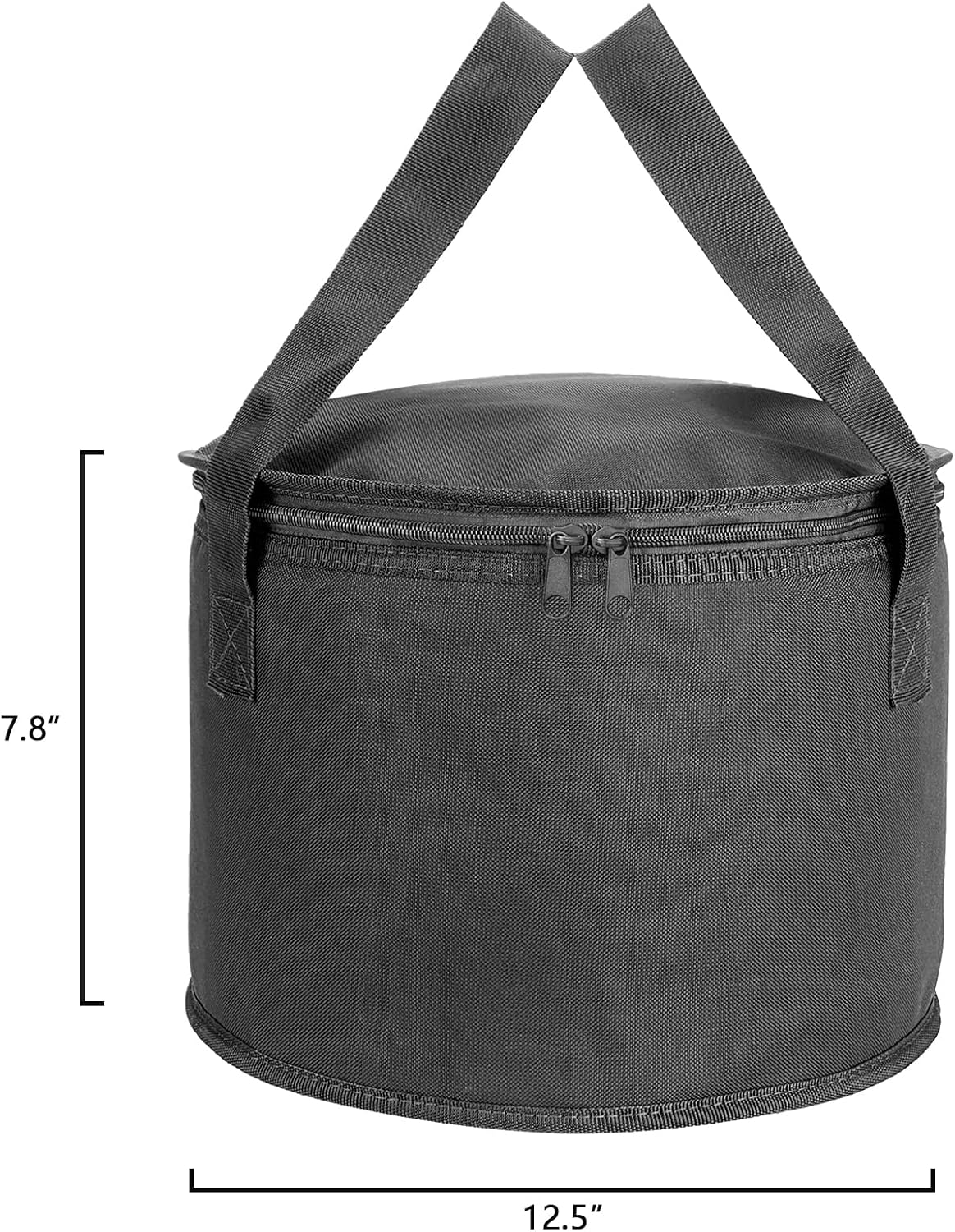 2 Pack Round Casserole Carrier Insulated Bags, Pie Tray, Insulated For Cold, 12.5 In Pie Carriers For Transport (Black)