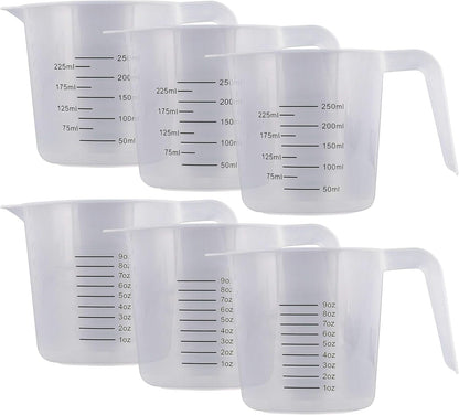 U.S. Kitchen Supply Plastic Measuring Cups with Handles - 16 oz (500 ml)