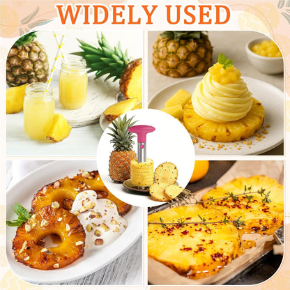 uxcell Pineapple Corer and Slicer Set 9.4x4.1" Stainless Steel Light Purple