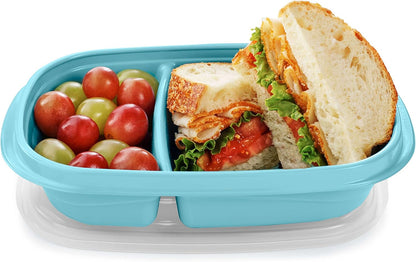 Rubbermaid TakeAlongs Snacking Food Storage Containers, 2 Cups Size - 2 Lids, Trays, and Containers 7S87