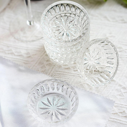 kanpura Mini Glass Bowls, Square Prep Bowl, Dishwasher Safe, Pinch Bowls for Dipping Spices Sauce, Stackable, 1.8 oz, Set of 6, (Clear)