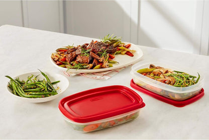 Rubbermaid EasyFindLids Meal Prep Containers 5.1 Cup Red