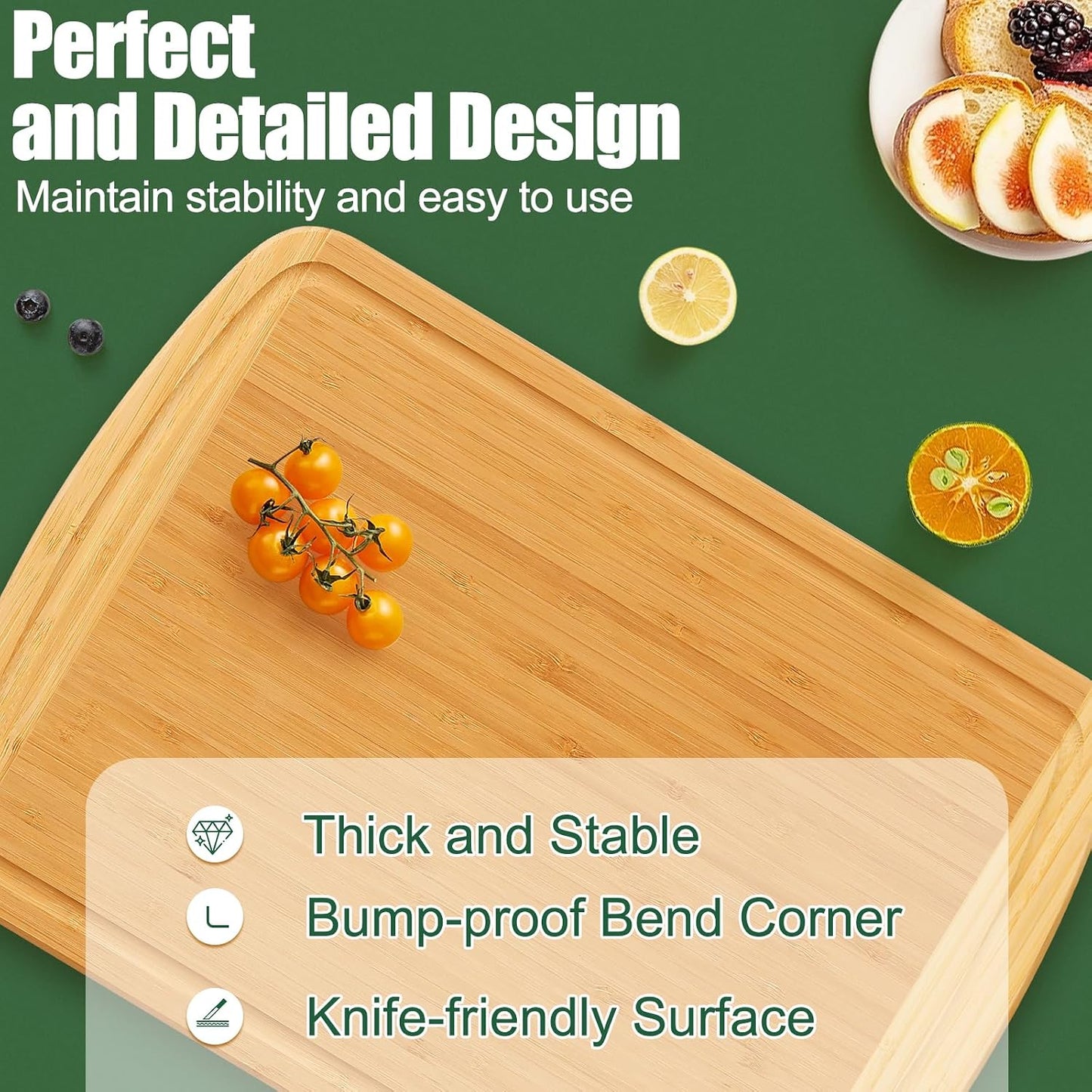 Homaxy Extra Large Bamboo Cutting Boards for Kitchen, 18x12.5" Wood XL Cutting Board with Juice Groove, Butcher Block Wooden Chopping Board for Kitchen, Meat, Cheese, Fruit & Vegetables - Pre Oiled