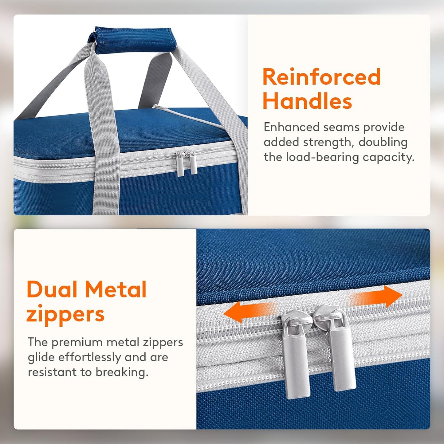 Lifewit Insulated Double Decker Casserole Carrier, Expandable Lasagna Lugger Tote Bag for Hot or Cold Food, Fits 9" x 13" Baking Dish for Potluck Parties, Picnic and Cookouts, Grey-Geometric