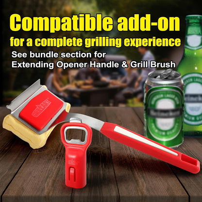 GRILLART Bristle-Free BBQ Grill Brush – Safe & Durable Cleaning Tool for Gas, Charcoal, Cast Iron & Stainless Steel Grates – Heat-Resistant Scraper Brush with Reusable Head & Hanging Loop