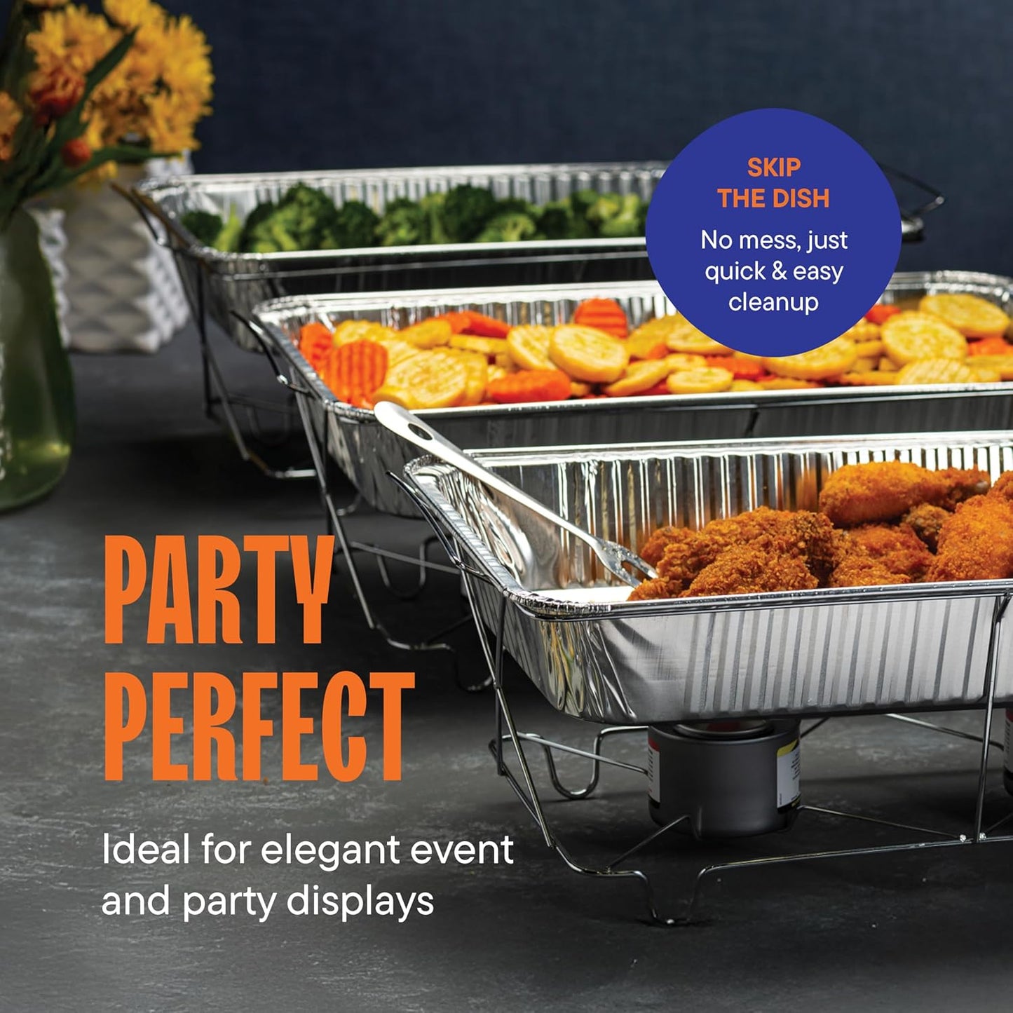Aluminum Pans 9x13 Disposable Aluminum Foil Pans with Lids [10-Sets] Large Baking Pan Trays - Heavy Duty Tin Tray & Lid - Half Size Chafing Dishes for Roasting, Cooking, Heating or Steam