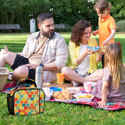esouler Lunch Box Kids Insulated Lunch Bag for Boys & Girls Durable Children Lunchbox for School with Water Bottle Holder-Black