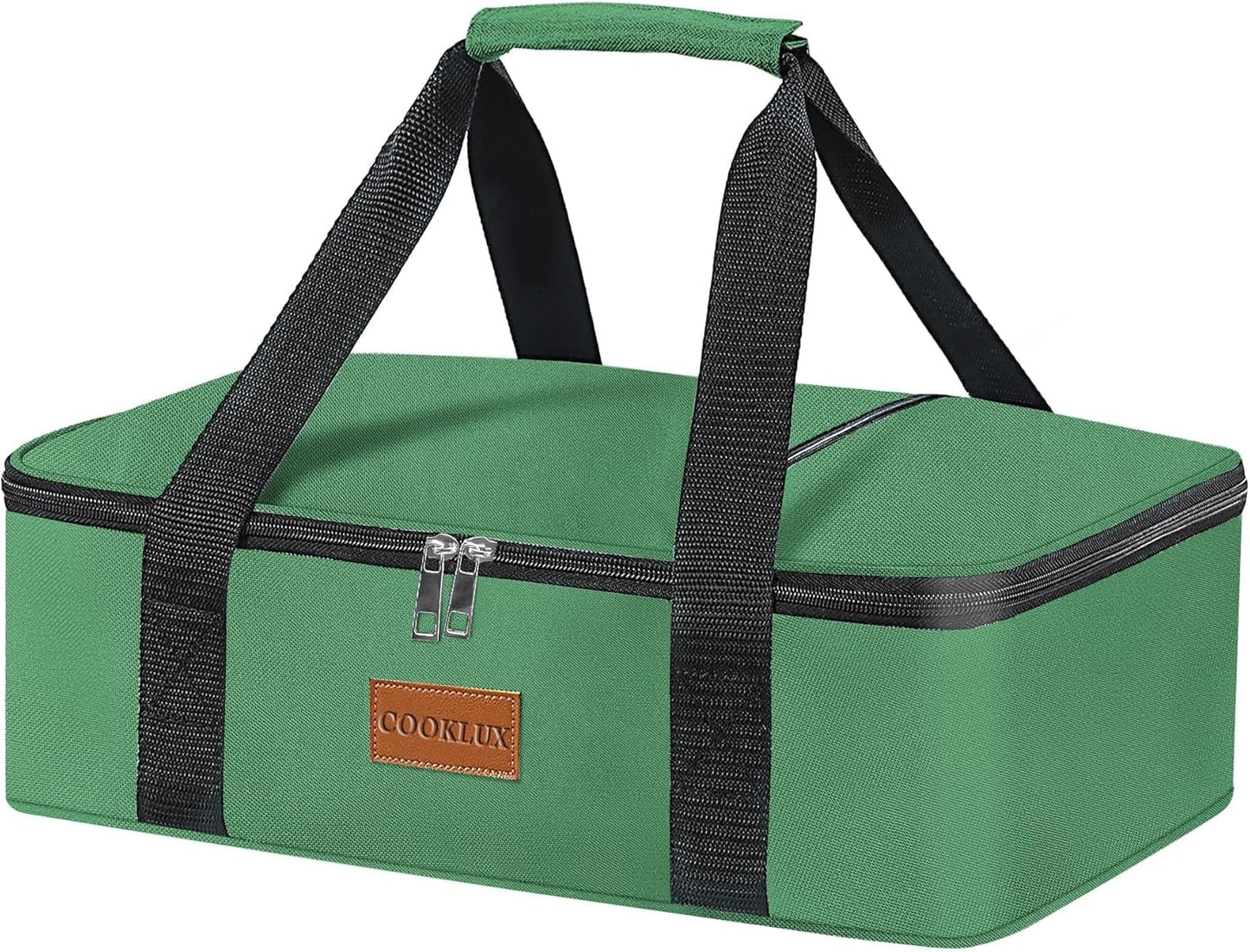 Insulated Casserole Carrier 9x13 Inch, Durable Nylon, Leak-Proof Casserole Dish Carrier, Casserole Carriers for Hot or Cold Food (Christmas)