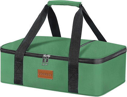 Insulated Casserole Carrier 9x13 Inch, Durable Nylon, Leak-Proof Casserole Dish Carrier, Casserole Carriers for Hot or Cold Food (Christmas)