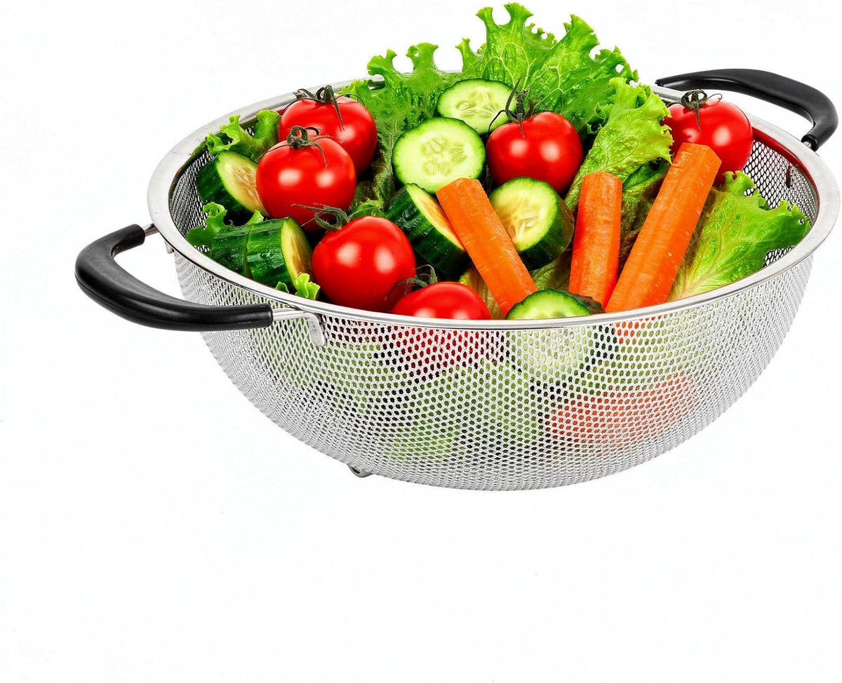 Restaurantware 6 qt Stainless Steel Over The Sink Colander