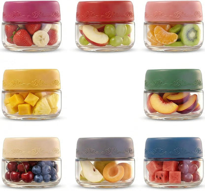 4 OZ Salad Dressing Jar 8 Pack, Airtight Leakproof Bulk Small Glass Sauce Jar with Lids, Reusable for Lunch Box, Bento, Travel & Meal Prep(4 OZ-8Pack)