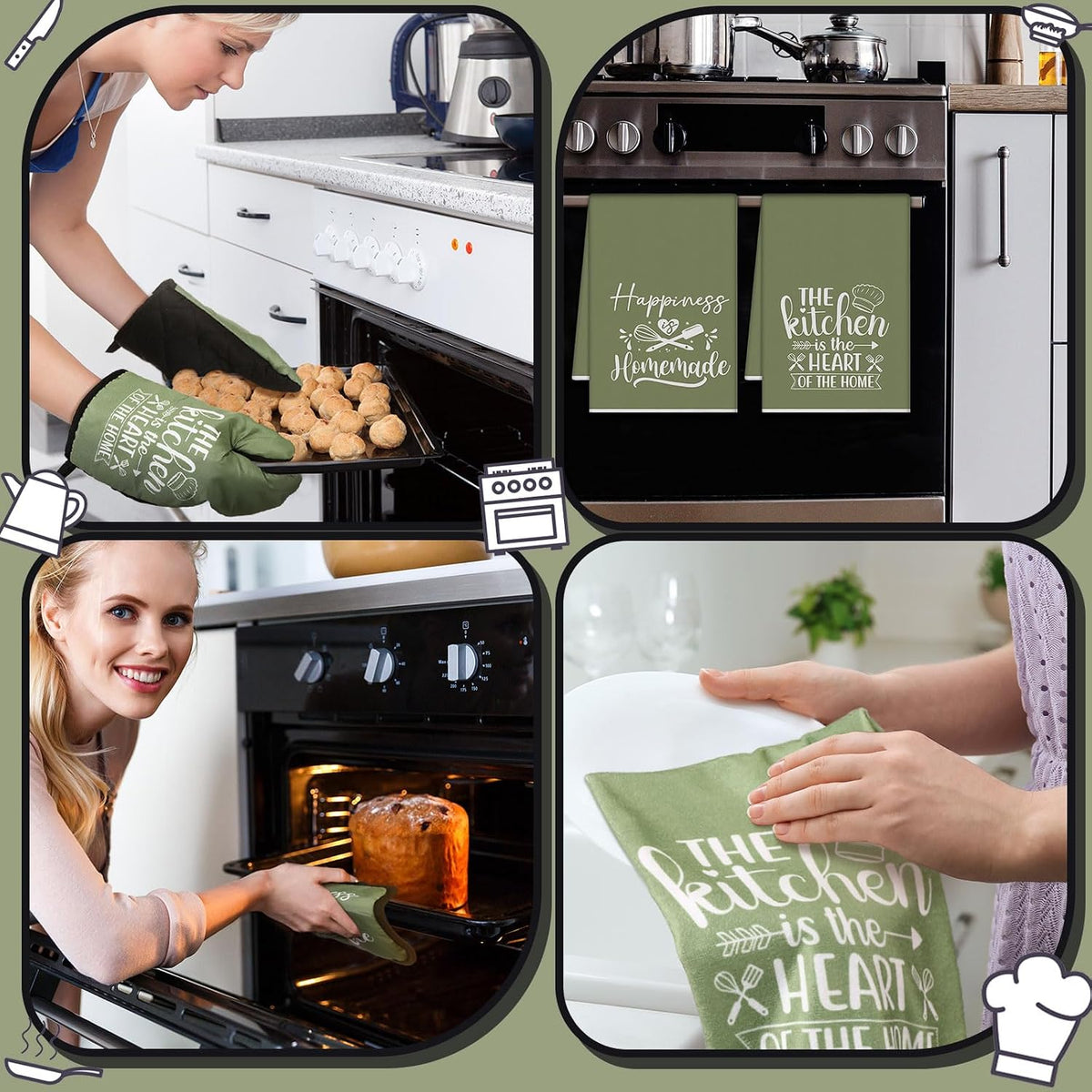 Sratte 6 Pcs Farmhouse Kitchen Decor Accessories Set