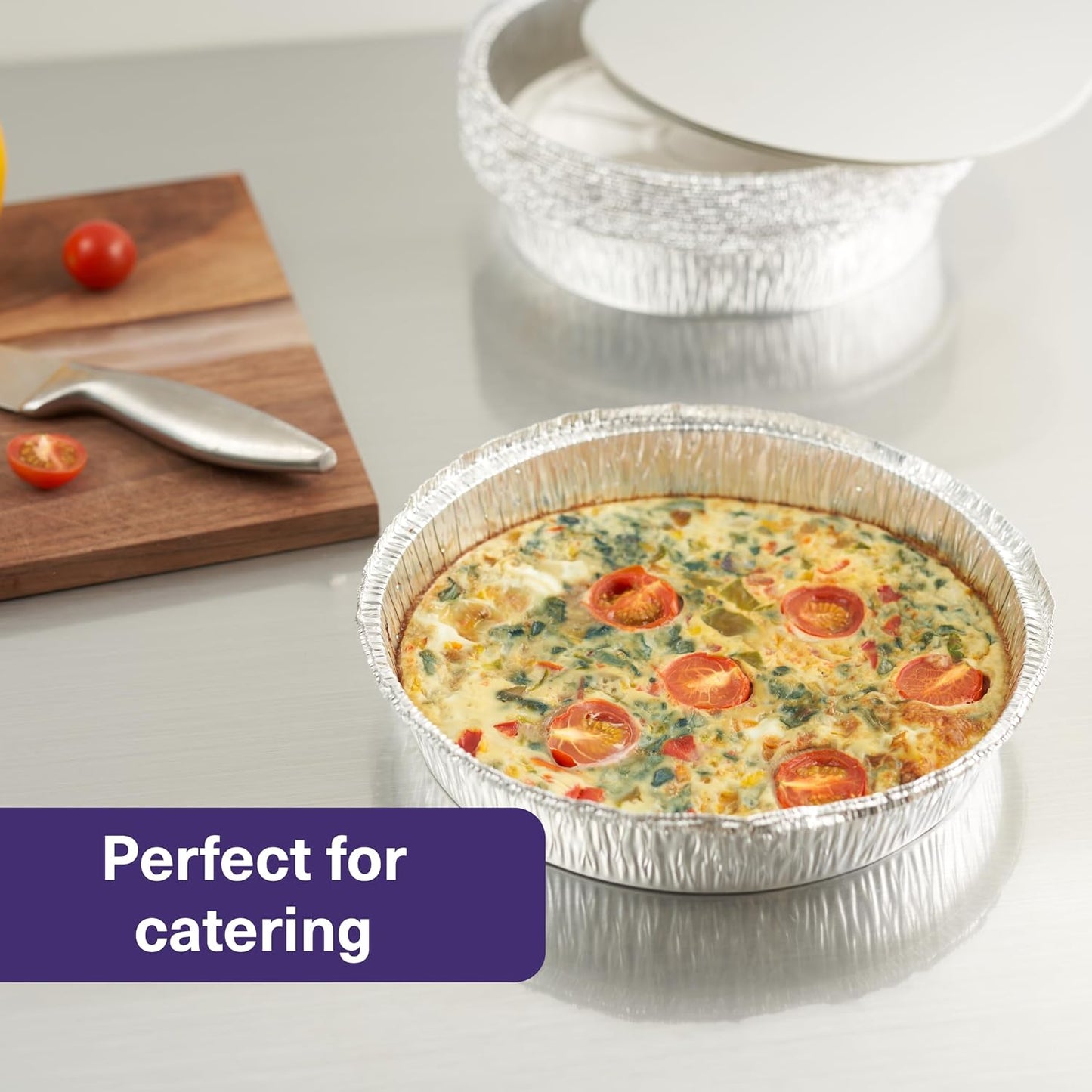 MATANA 25 Pack 10x14 Aluminum Pans, Lasagna Pan Disposable Baking Tin Foil Pan, Half Size Deep Steam Table Pan, Aluminum Tray, Great for Oven Roasting, Chafing, Heating, Serving Food, Parties