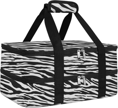 esouler Insulated Casserole Carrier - Casserole Carriers for Hot or Cold Food - Lasagna Lugger Dish Carrier, Thermal Lunch Bag for Potluck Parties, Picnic, Travel, Fits 9" x 13" Baking Dish, Grey