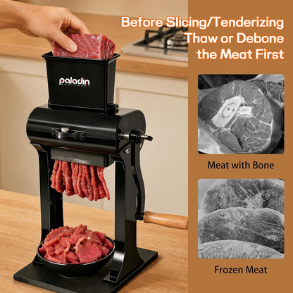 Paladin Equipment 2-in-1 Manual Meat Tenderizer & Beef Jerky Slicer