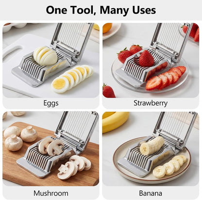 Egg Slicer for Hard Boiled Eggs, Multipurpose Manual Egg Slicer Heavy Duty