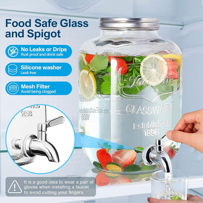 Acrylic Beverage Dispenser Stand Only, Fit Max 8.7 Inch Glass Drink Dispenser and Water Jug Holder, Plant Stand, Cake Display Stand for Parties and Catering Events
