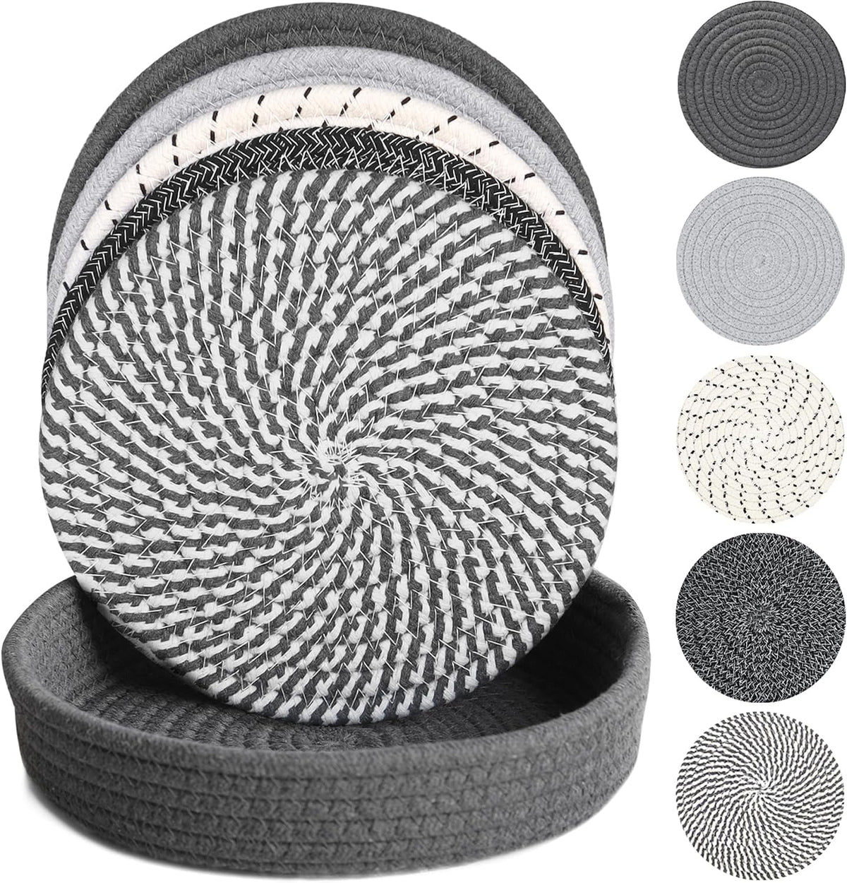 10 Inch Trivets for Hot Dishes, Hot Pots and Pans, 5 Pcs