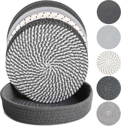 10 Inch Trivets for Hot Dishes, Hot Pots and Pans, 5 Pcs