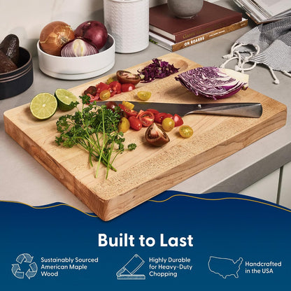 Sonder Los Angeles Doheny Wood Cutting Board Set | Acacia Edge Grain Cutting Board for Kitchen with Juice Groove | Perfect for Compact Daily Use | Gift Box Included | 14x10x1 in & 12x8x1 in