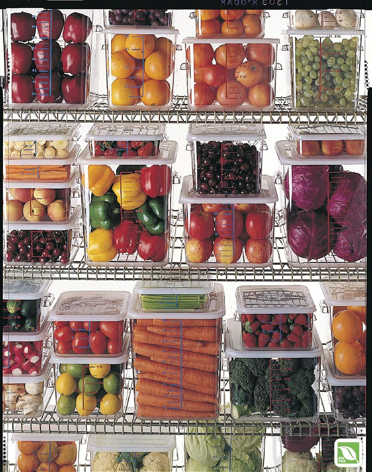 Rubbermaid Commercial Products Space Saving Square Food Storage Container 6 Quart Clear for Kitchen/Sous Vide/Meal Prep
