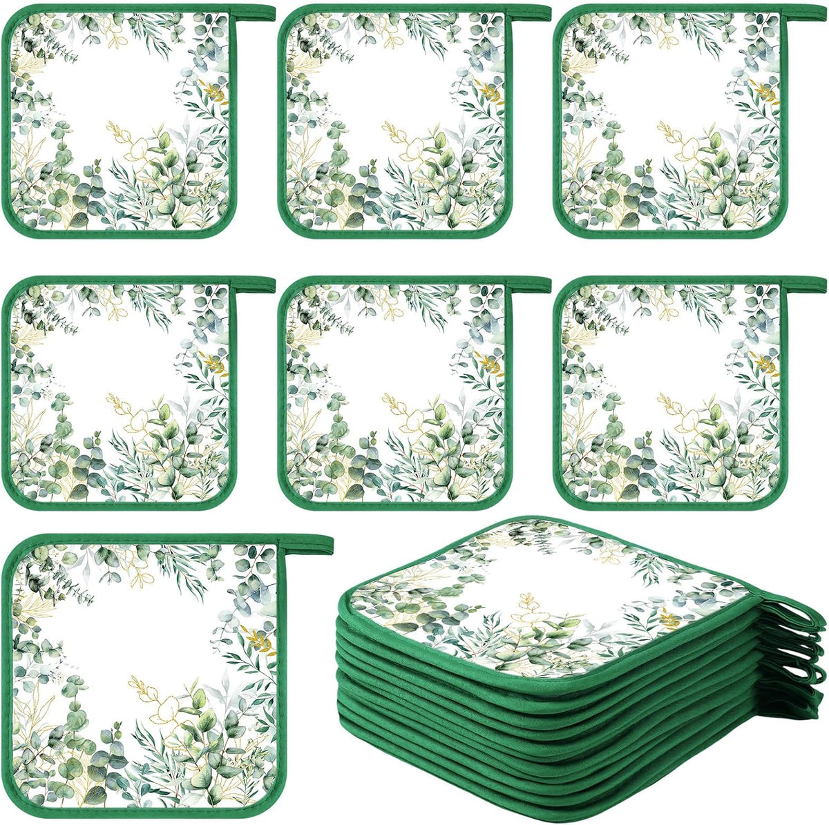 Bencailor 12 Pcs Christmas Wildflower Pot Holders with Pocket
