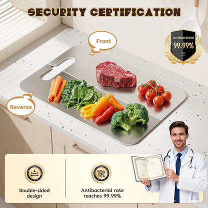 3pcs Titanium Cutting Boards for Kitchen, 2026 New Titanium Cutting Board Set of 3, Double Sided Non Toxic Chopping Boards, Hygiene, Dishwasher Safe, Easy To Clean, for Meat, Fruit, Vegetables(S+M+L)