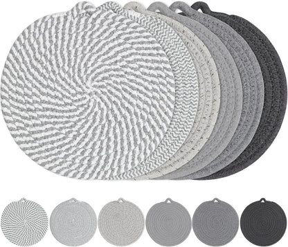 7" Trivets for Hot Dishes, 6 Pack Trivets for Hot Pots and Pans