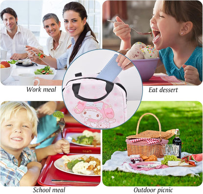 Travel Silverware Set with Case - Portable Reusable Utensils - Spoon, Knife, Fork Lunch Box Cutlery