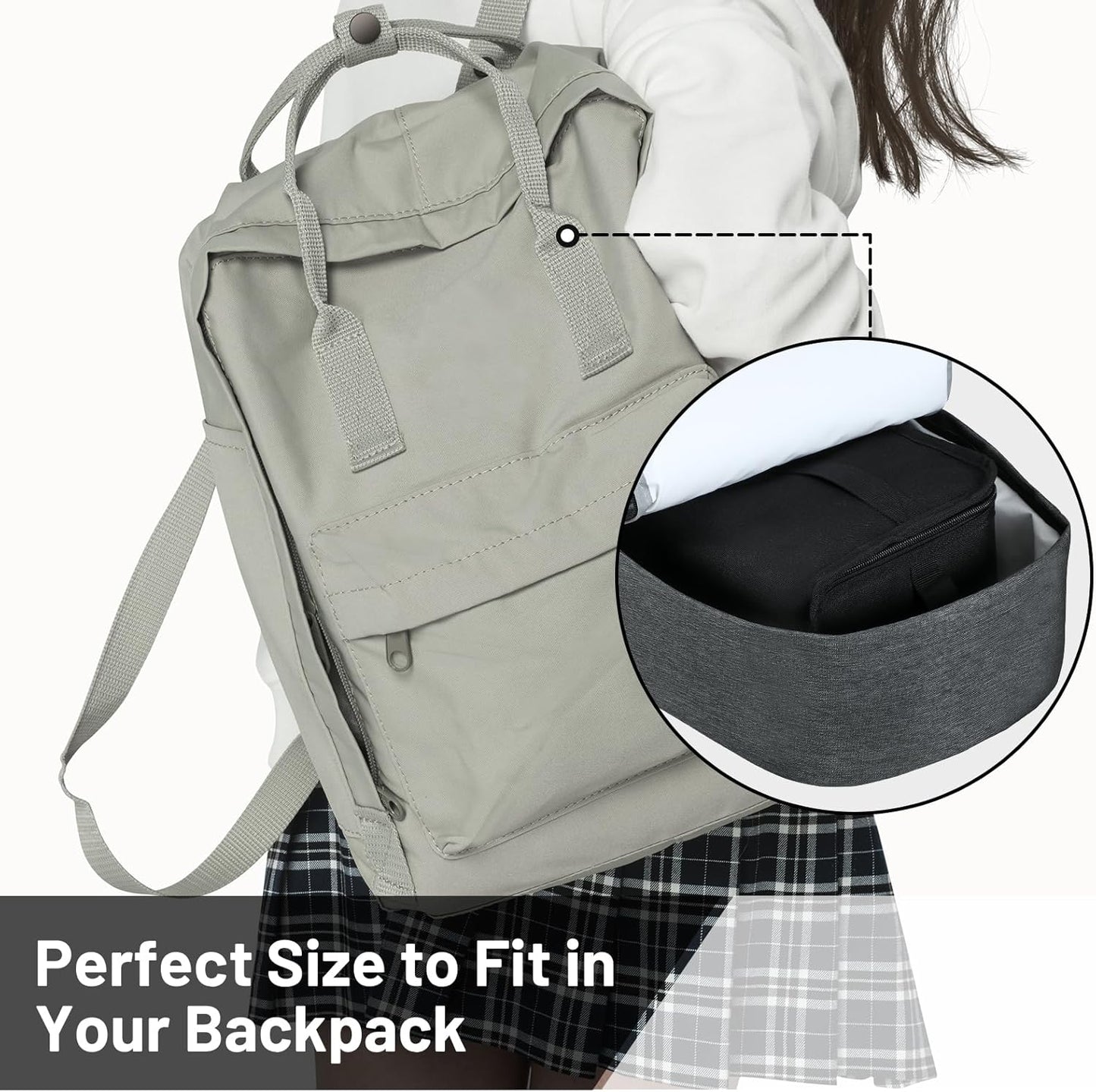 MIER Small Lunch Bag for Kids & Adults Compact Insulated Lunch Box Portable Thermal Mini Cooler for Work School Travel, Bluesteel