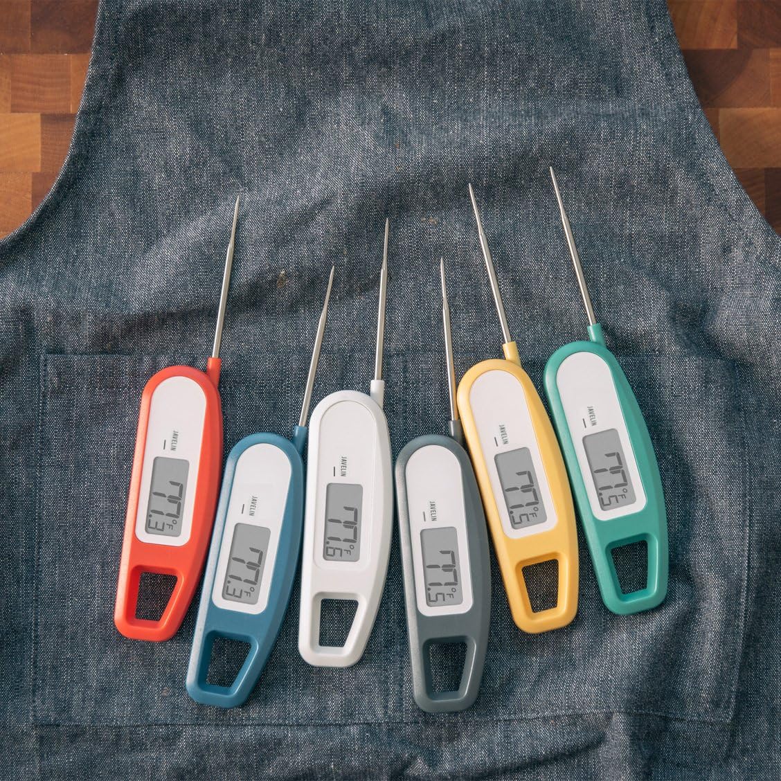 Lavatools Javelin® Ultra-Fast 3-Second Digital Instant Read Meat Thermometer for Grill and Cooking, 2.75" Probe, Compact Foldable Design, Large Display, IP65 Water Resistant, NSF Certified – Sesame