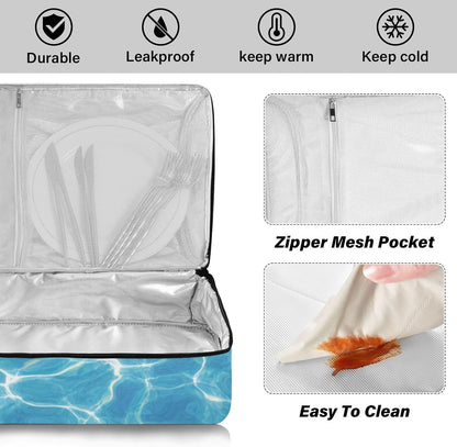 Casserole Carriers for Hot or Cold Food Reusable Casserole Dish Carrier Insulated Thermal Large Capacity Durable Perfect for Party Camping Family Gatherings Yellow Fish - Colors B