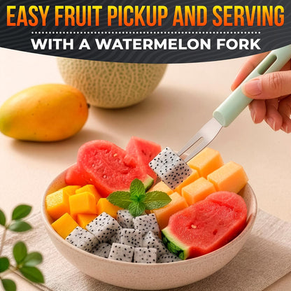 3-in-1 Watermelon Cutter Slicer Tool, Stainless Steel Kitchen Gadget